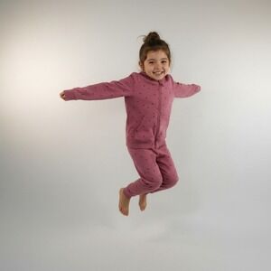 Cat and Jack Hoodie Girls 5T Pink Heart Print Zip Up Hooded Sweatshirt Cozy